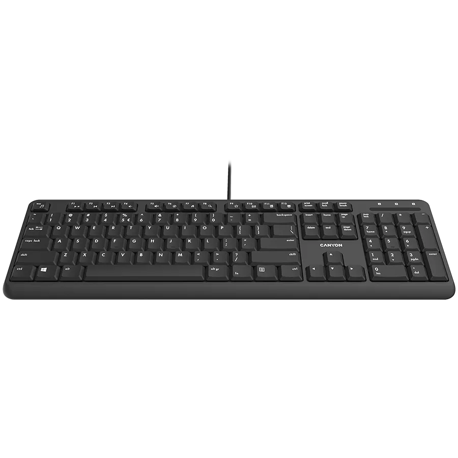 Клавиатура CANYON keyboard HKB-20 EN/BG Velvet Wired Black - Image 2