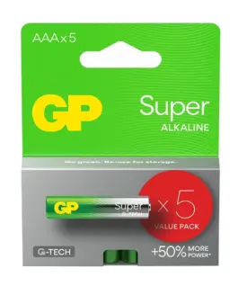 GP Battery Alkaline batteries LR03 /AAA SUPER 5 pcs