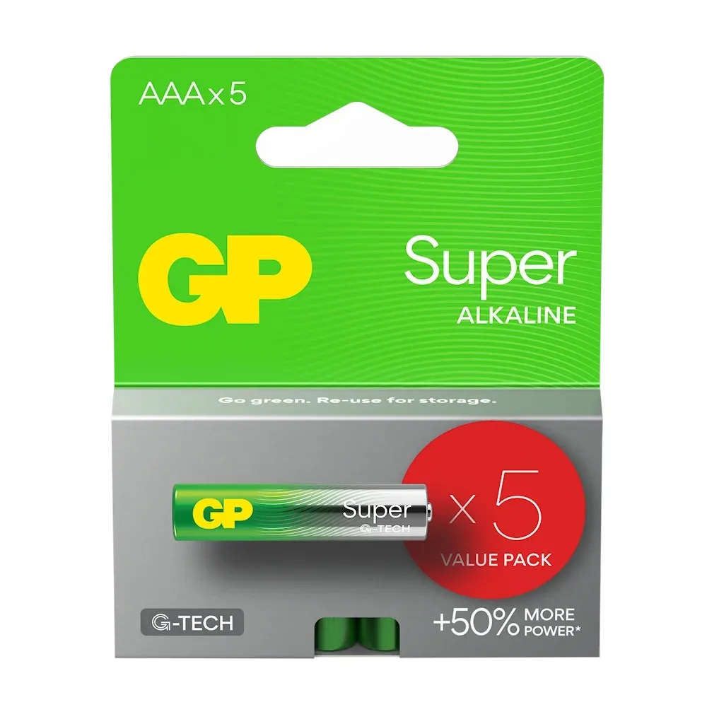 GP Battery Alkaline batteries LR03 /AAA SUPER 5 pcs