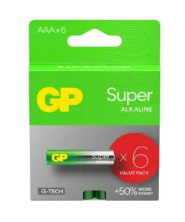 GP Battery Alkaline batteries LR03 /AAA SUPER 6 pcs