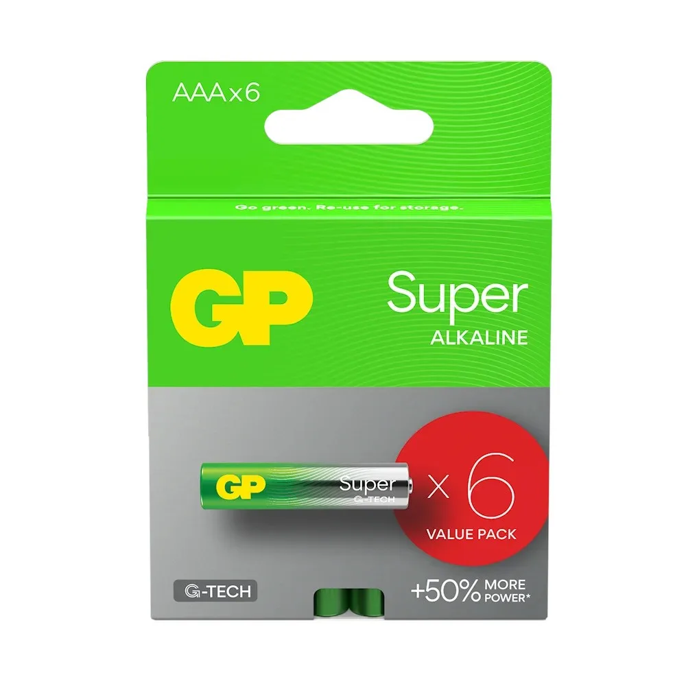 GP Battery Alkaline batteries LR03 /AAA SUPER 6 pcs