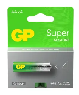 GP Battery Alkaline batteries LR6/ AA SUPER 4 pcs (G-TECH)