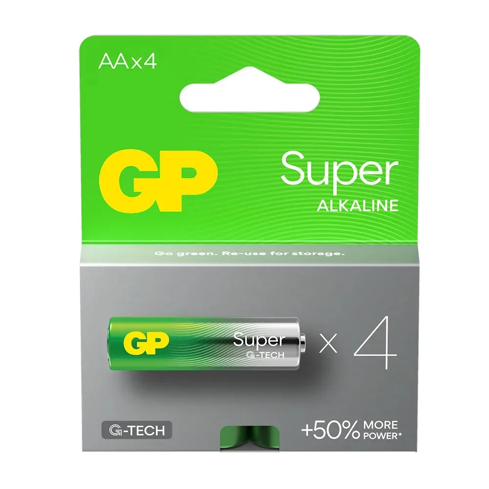 GP Battery Alkaline batteries LR6/ AA SUPER 4 pcs (G-TECH)