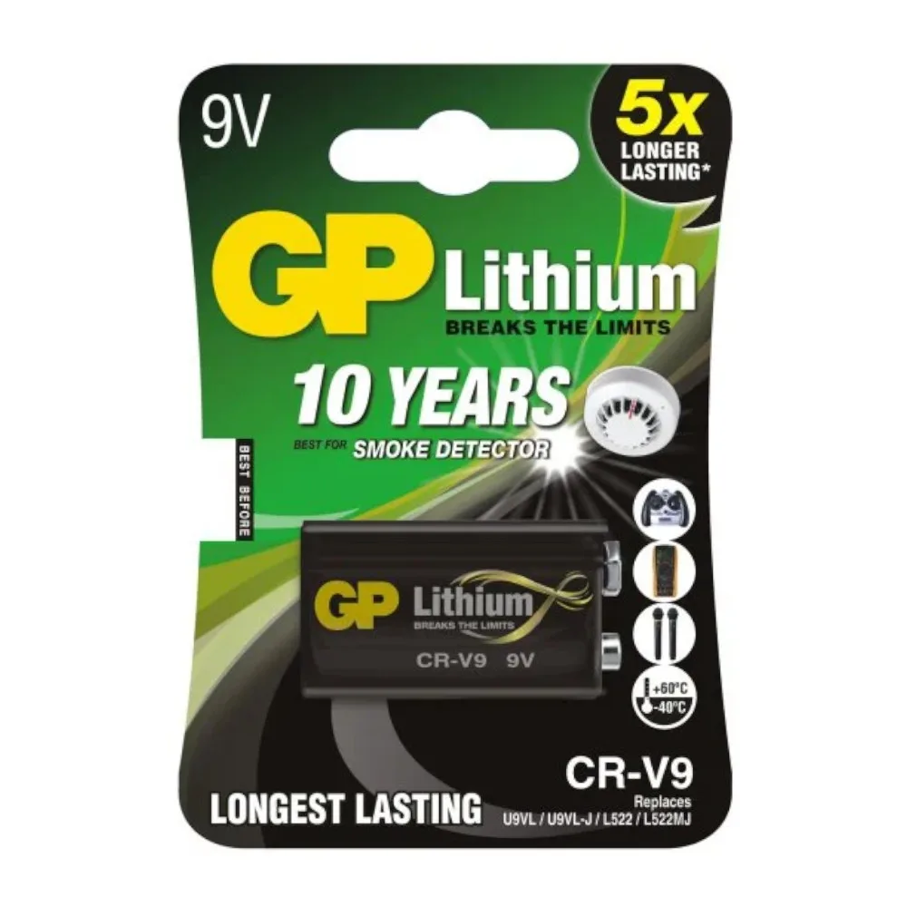 GP Battery GP Lithium battery 9V L522/LA522/6F22 blister pack - 1 pc.