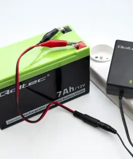 Alternative view от Qoltec зарядно for AGM GEL STD 6V 12V battery 1.5A