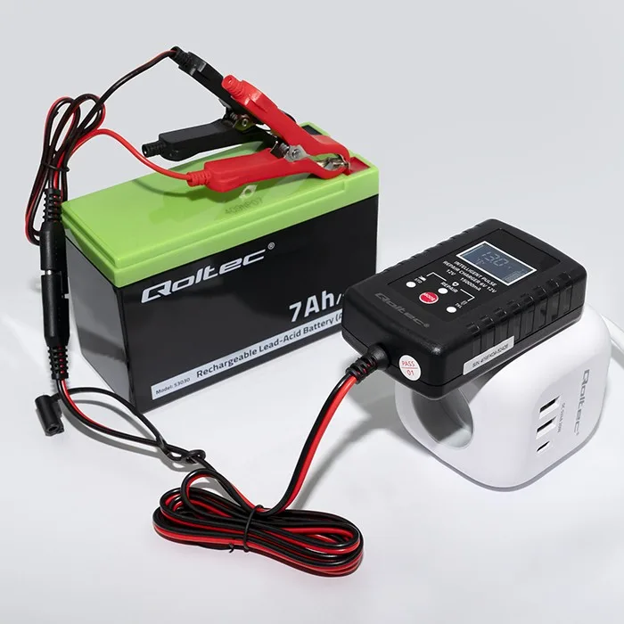Qoltec зарядно for AGM GEL STD 6V 12V 2A LED display - Image 3