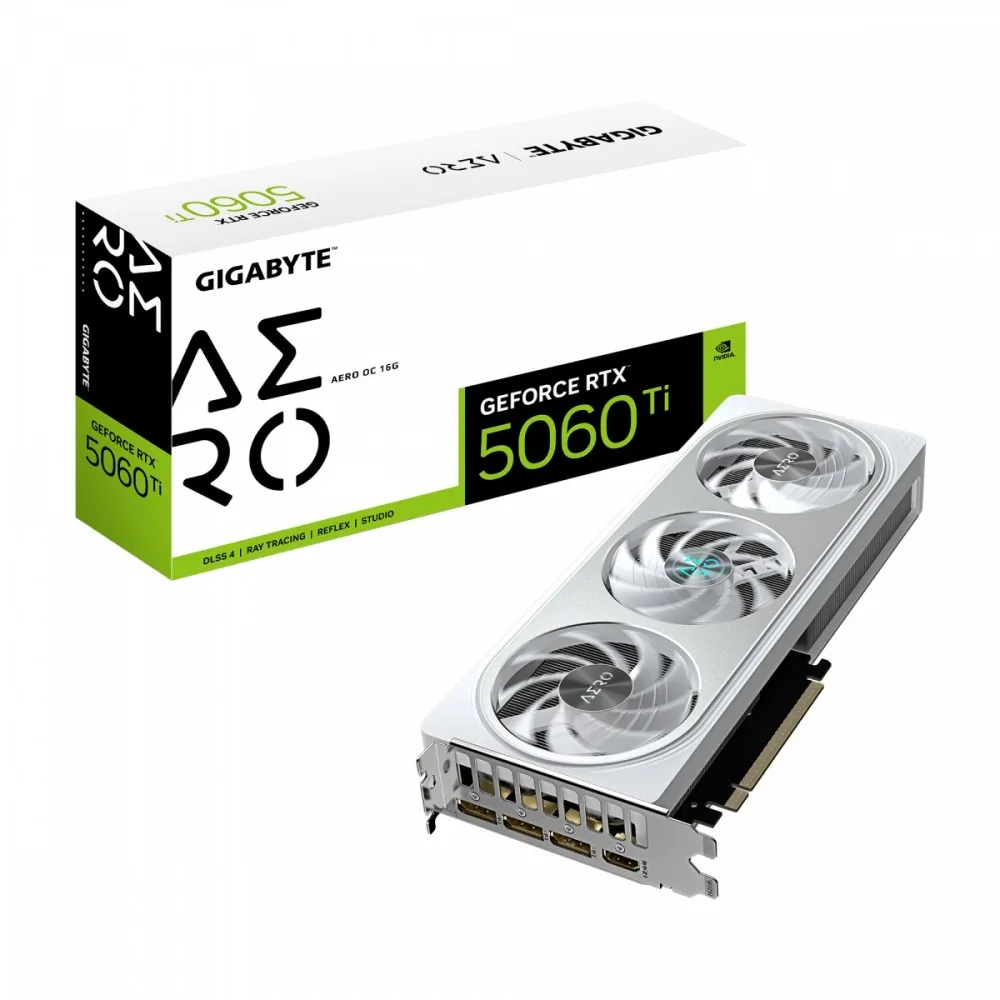 Gigabyte видео карта GeForce RTX 5060 Ti AERO OC 16G 128BIT GDDR7 HDMI/3DP