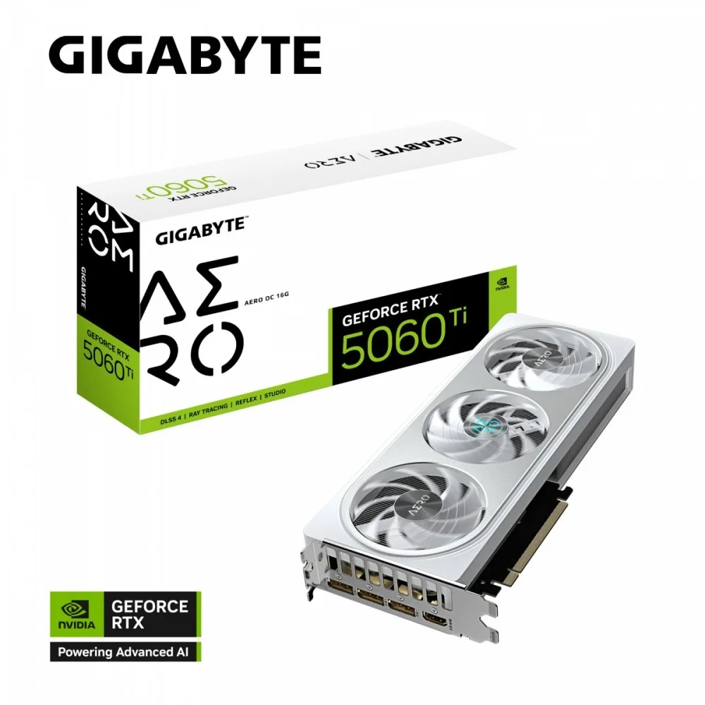 Gigabyte видео карта GeForce RTX 5060 Ti AERO OC 16G 128BIT GDDR7 HDMI/3DP - Image 2