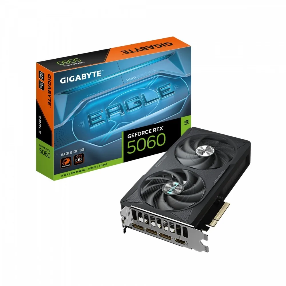 Gigabyte видео карта GeForce RTX 5060 EAGLE OC 8G GDDR7 3DP/HDMI