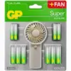GP SUMMER PACK Алкални батерии Super AA x 12 бр. + Super AAA x 12 бр. + Fan/ Вентилатор/ GP