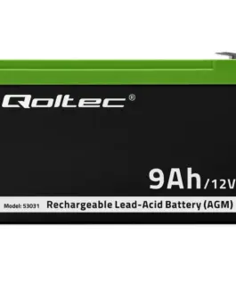 Qoltec Gel battery | 12V | 9Ah | Max.90A | AGM