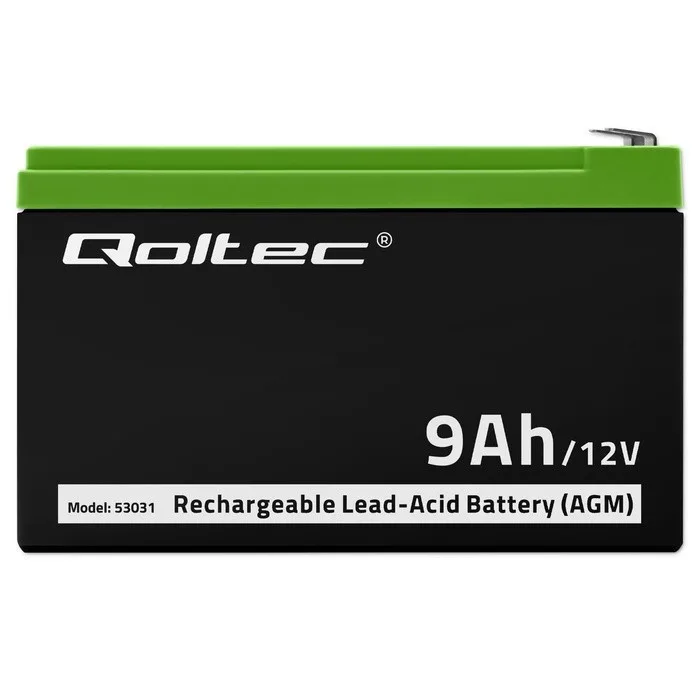 Qoltec Gel battery | 12V | 9Ah | Max.90A | AGM - Image 8