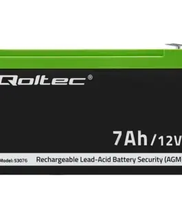 Qoltec AGM battery 12V 7Ah