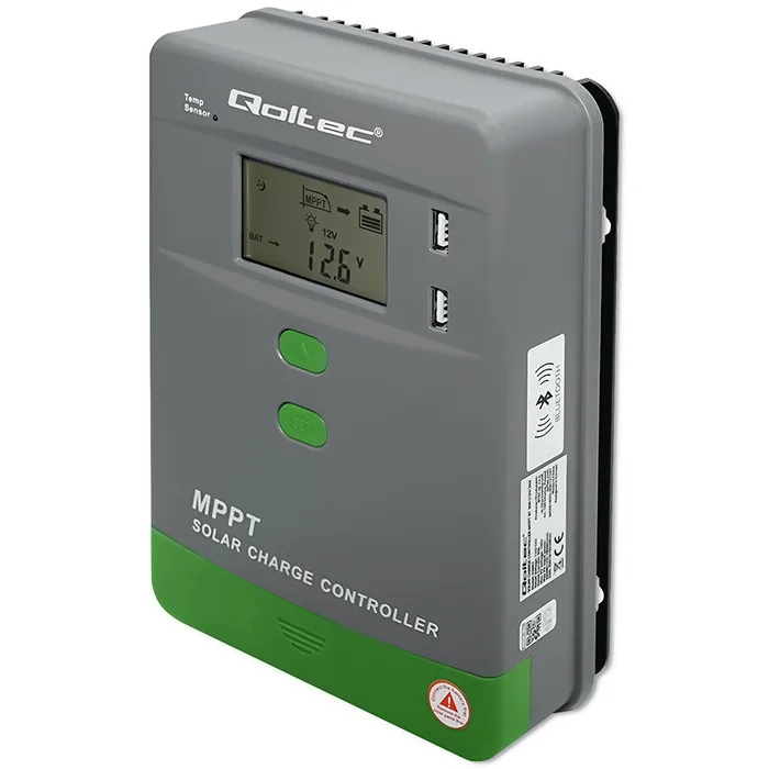 Qoltec Solar charge contorller MPPT 30A 12V24V LCD - Image 2