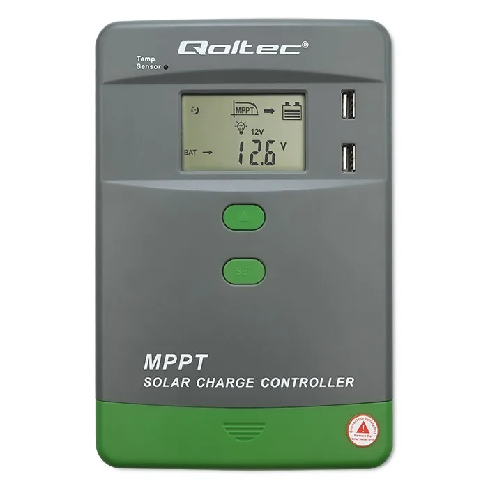 Qoltec Solar charge contorller MPPT 30A 12V24V LCD
