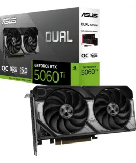 Asus видео карта GeForce RTX 5060 Ti Dual OC 16GB GDDR7 128BIT HDMI/3DP