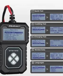 Alternative view от Qoltec Battery tester with LCD 12V 30Ah 220Ah AGM GEL