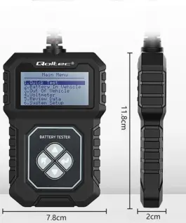 Qoltec Battery tester with LCD 12V 30Ah 220Ah AGM GEL