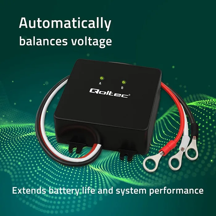 Qoltec Voltage balancer for 24V batteries 2x12V 5A - Image 2