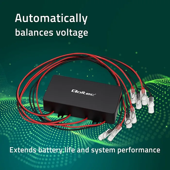 Qoltec Voltage balancer for 48V 4x12V batteries 4x12V - Image 2