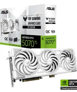 Alternative view of Asus видео карта GeForce RTX 5070Ti TUF GAMING OC бял BTF GDDR7 256bit