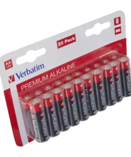 Alternative view от Verbatim Alkaline Batteries AA/LR06 20-pack 49877