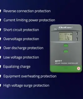 Qoltec Solar charge controller MPPT 10A 12V24V LCD