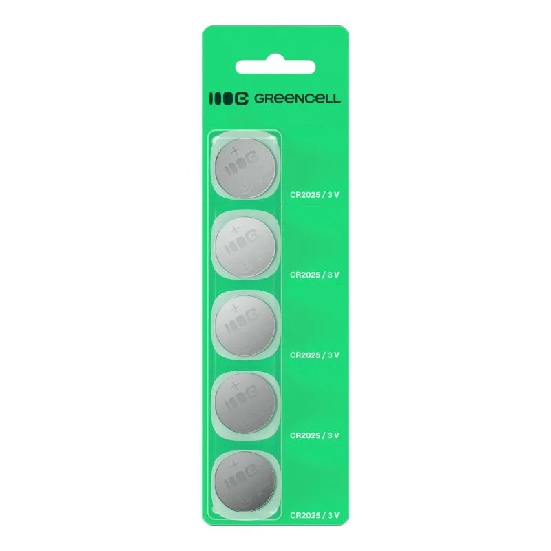Green Cell Button battery 5x CR2025