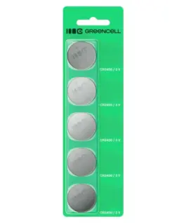 Green Cell Button battery 5x CR2450