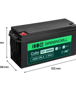 Green Cell Battery AGM VRLA 12V 250Ah IP54
