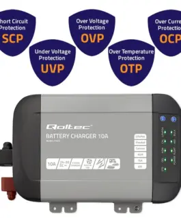 Qoltec зарядно for LiFePO4 AGM GEL SLA batteries 10A