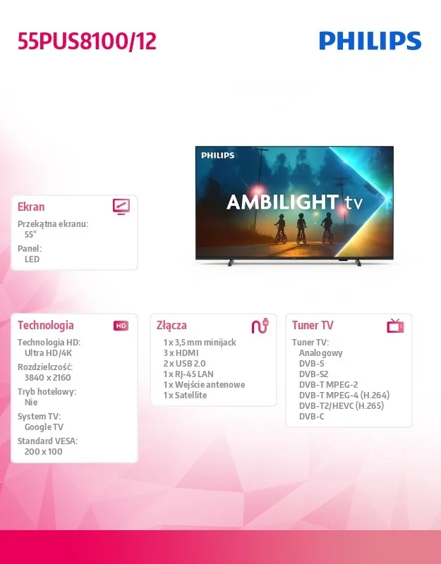 Philips TV LED 55 inches 55PUS8100/12 - Image 5
