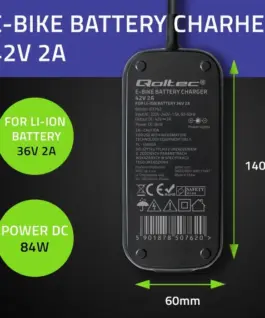 Alternative view от Qoltec зарядно for ebike Bosch 36V 42V 2A Bosch plug