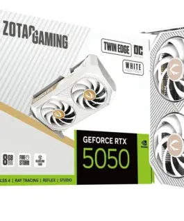 ZOTAC видео карта GeForce RTX 5050 TWIN EDGE OC 8GB GDDR6 128bit 3DP/HDMI бял
