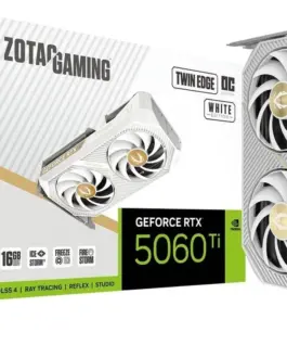 ZOTAC видео карта GeForce RTX 5060 Ti 16GB TWIN EDGE OC GDDR7 128bit бял