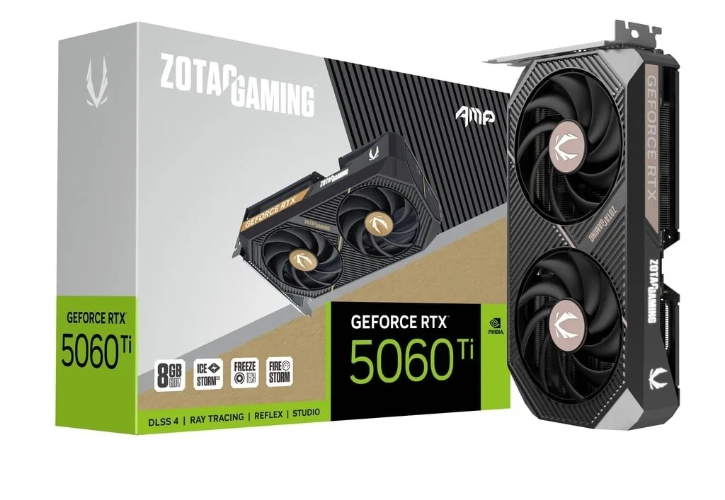 ZOTAC видео карта GeForce RTX 5060 Ti 8GB AMP GDDR7 128bit 3DP/HDMI