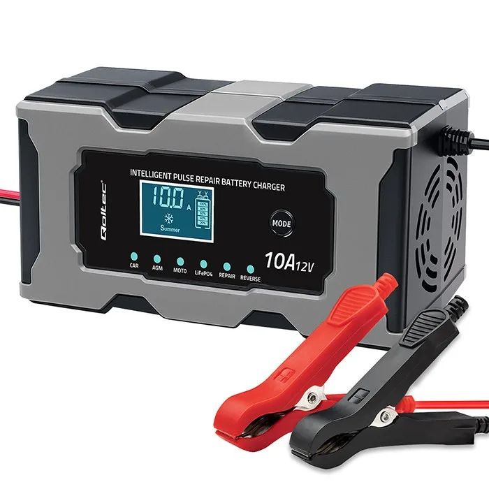Qoltec зарядно 12V 10A with repair function for AGM