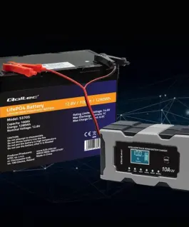 Qoltec зарядно 12V 10A with repair function for AGM