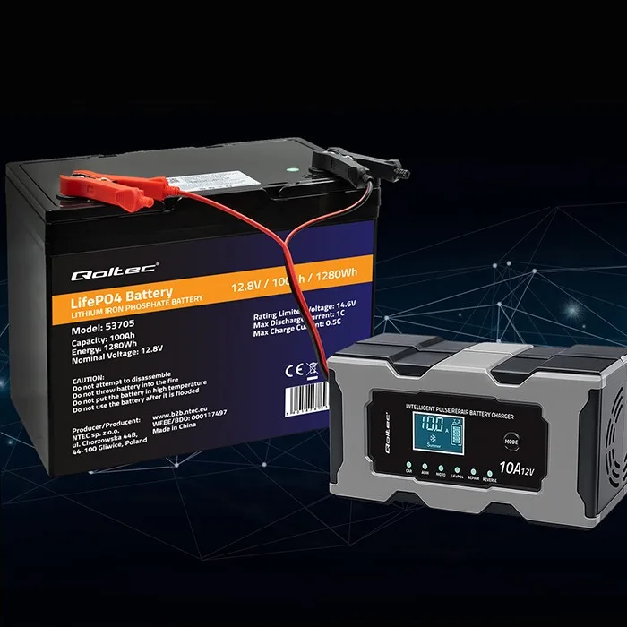 Qoltec зарядно 12V 10A with repair function for AGM - Image 5