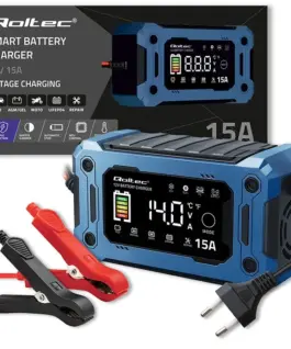 Qoltec зарядно 12V 15A for AGM GEL LiFePO4 LCD