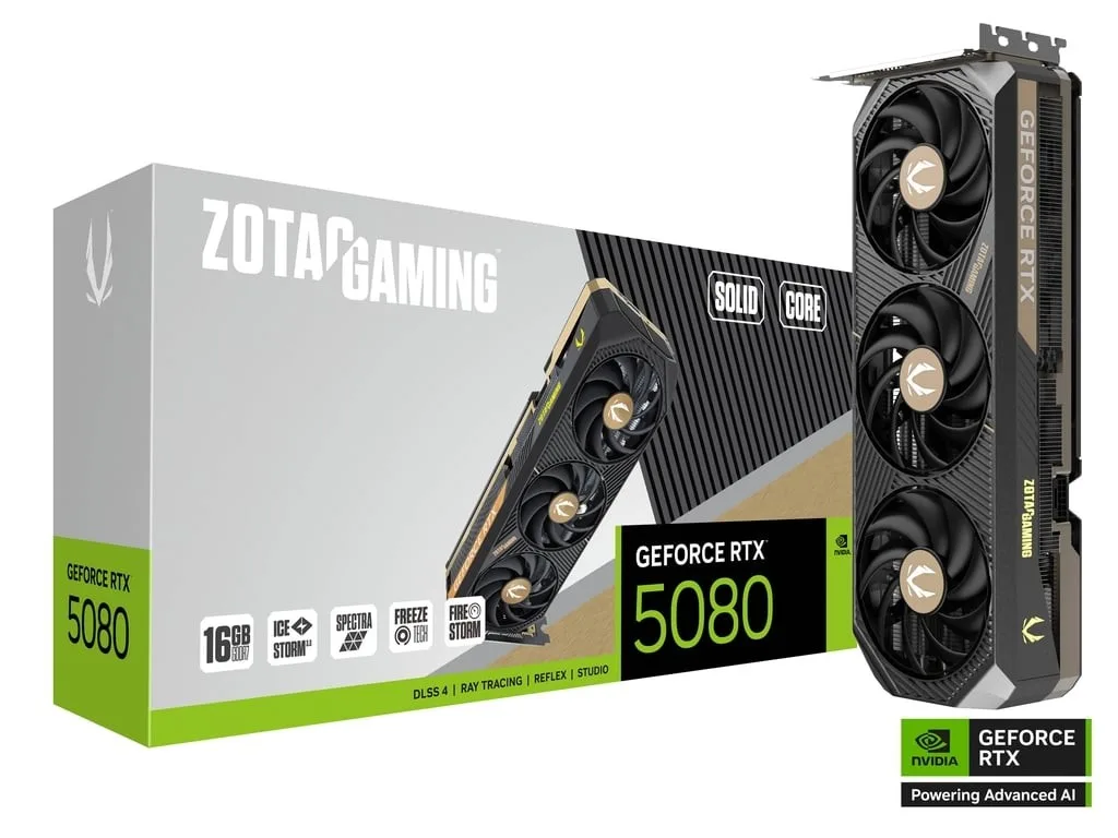 ZOTAC видео карта GeForce RTX 5080 SOLID CORE 16GB GDDR7 256bit 3DP/HDMI - Image 2