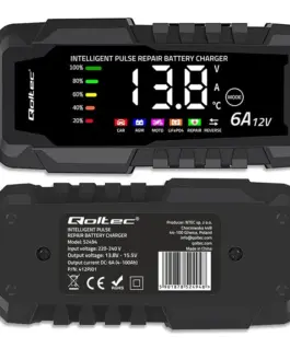 Alternative view от Qoltec зарядно 12V 6A rectifier with repair function
