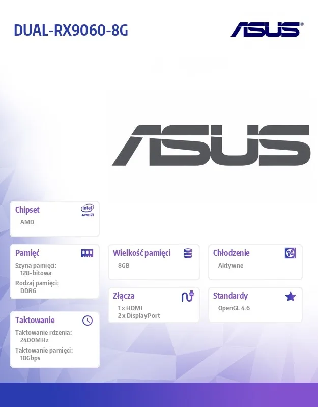 Asus видео карта Dual Radeon RX 9060 8GB GDDR6 HDMI/2DP - Image 2