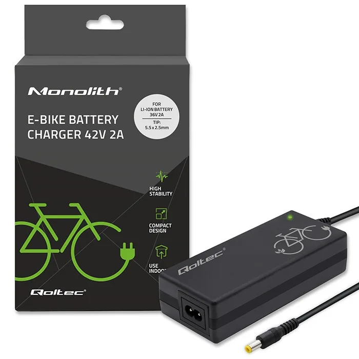 Qoltec зарядно for ebike batteries 36V 42V 2A