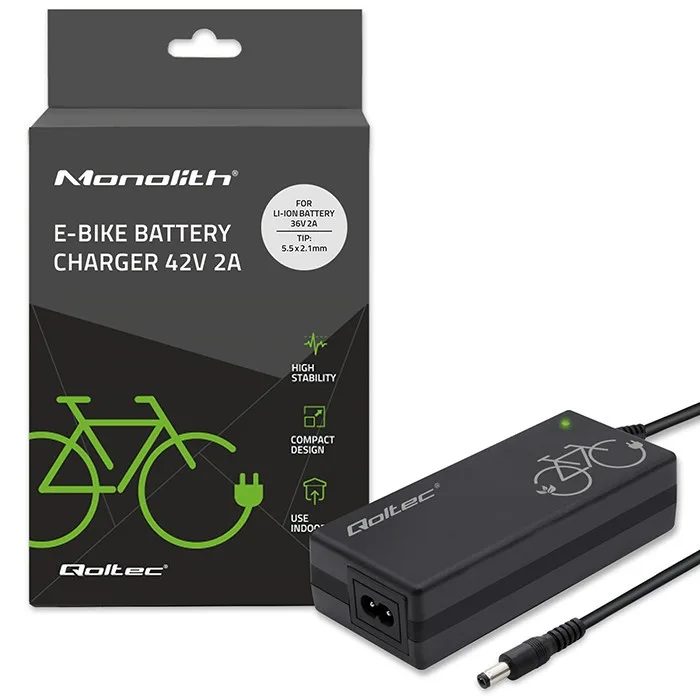 Qoltec зарядно for ebike batteries 36V 42V 2A
