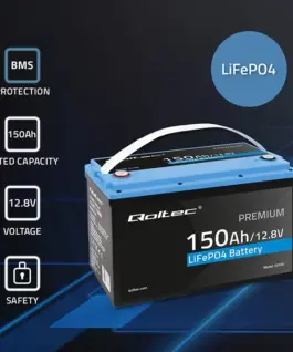 Alternative view от Qoltec LiFePO4 battery 12.8V, 150Ah, 1920Wh,BM