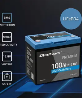 Alternative view от Qoltec LiFePO4 battery 12.8V, 100Ah, 1280Wh,BM