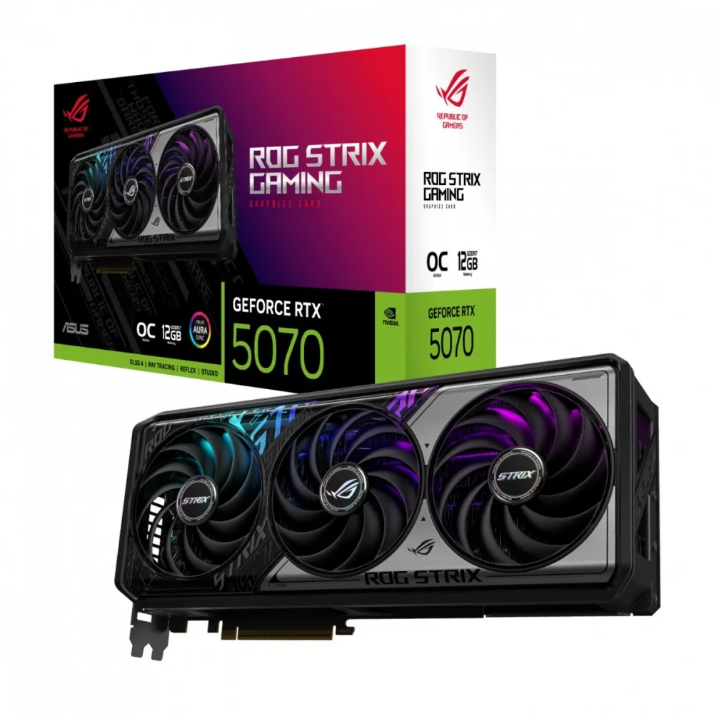 Asus видео карта GeForce RTX 5070 ROG STRIX OC 12GB GDDR7 192bit