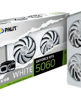Palit видео карта GeForce RTX 5060 бял OC 8GB GDDR7 128bit 3DP/HDMI