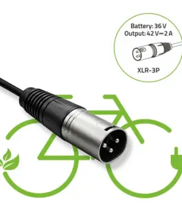 Qoltec зарядно for ebike 36V 42V 2A 3P XLR 18mm